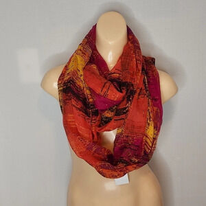 NWT Infinity Scarf Lightweight Orange Red Yellow Purple Black